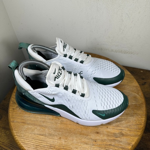 Nike Shoes - Nike Air Max 270 Womens White Gorge Green Running Shoes HQ3421-100 Size 8.5